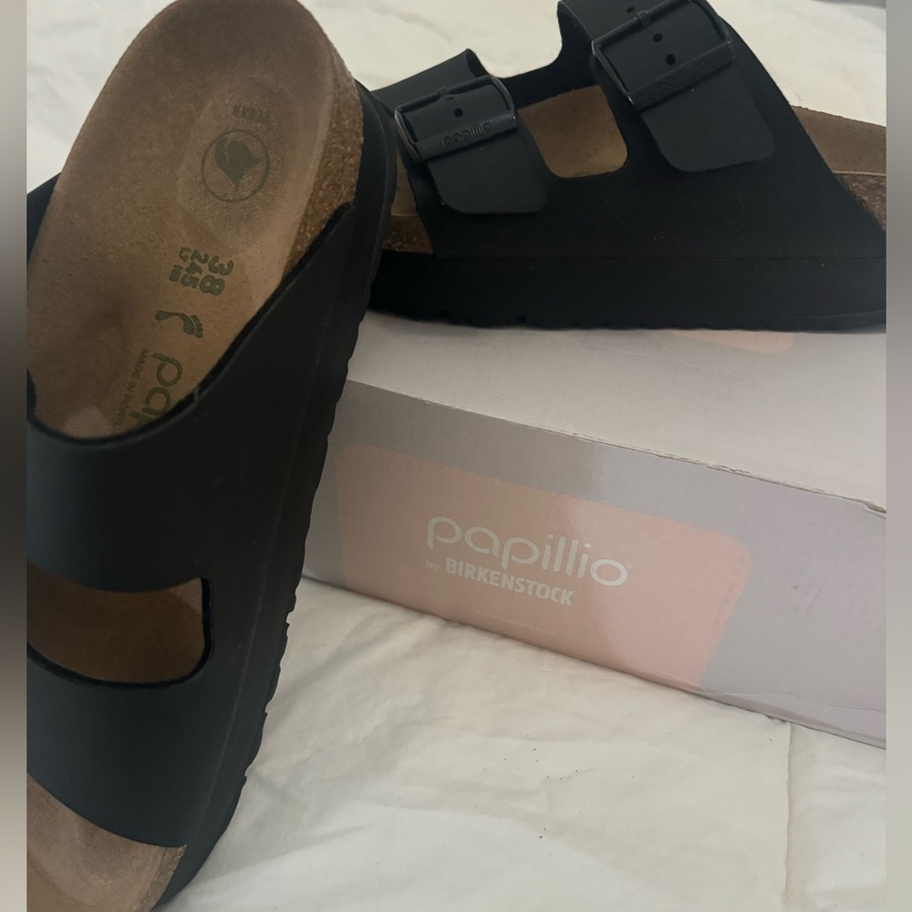 New In Box Birkenstock Papillio Platform Slide Sandal